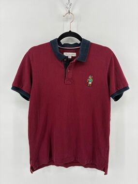 U.S. Polo Assn. Men’s Burgundy Contrast-Collar Polo Shirt